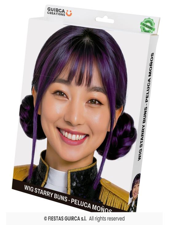 ✨ Peluca K-Pop con Moños Estrellados