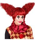 Peluca Killer Clown, roja, vintage, accesorio payaso de terror, disfraz Halloween