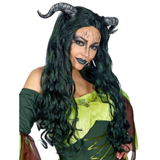 Peluca de Maléfica con Cuernos