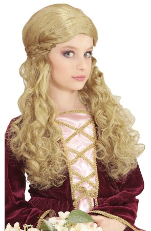 Peluca Medieval Rubia infantil