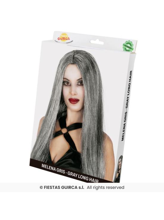 Peluca Melena Gris Larga: cambia de look en segundos