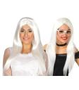 Peluca melenas blancas fashion