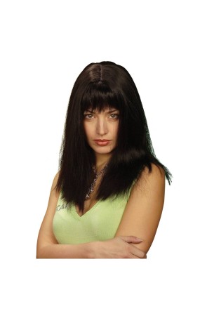 Peluca morena larga diva  .