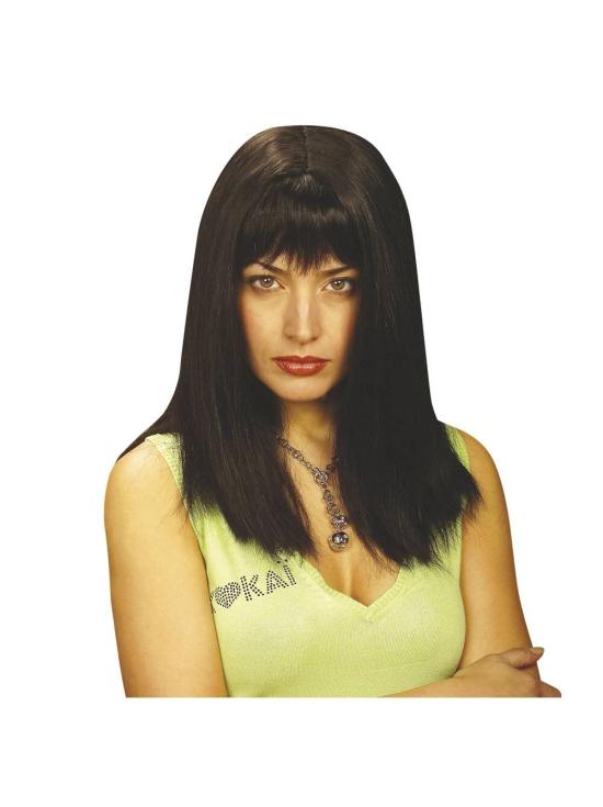 Peluca morena larga diva  .