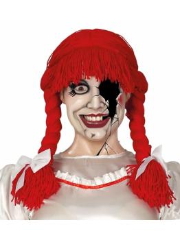 Peluca Muñeca Roja con Coletas