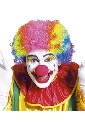 Peluca Multicolor Payaso Lujo.