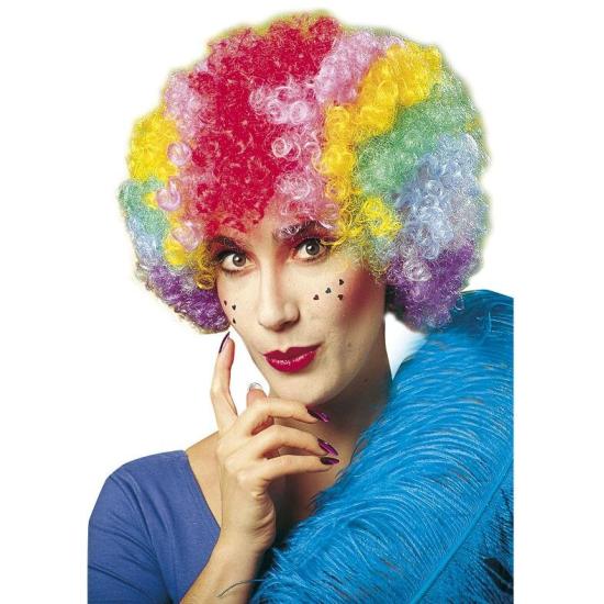 Peluca Multicolor Payaso Lujo.