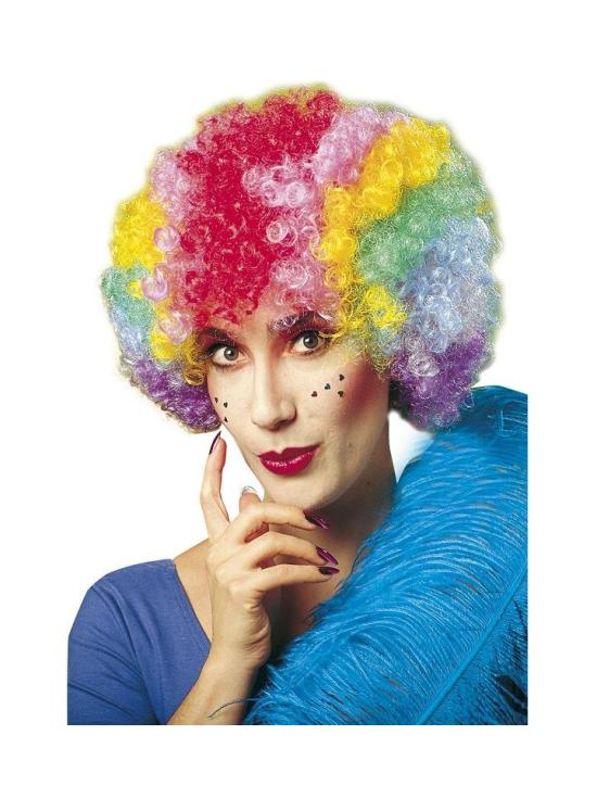 Peluca Multicolor Payaso Lujo.