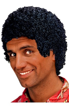 Peluca Negra Mini Afro.