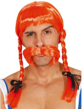 Peluca Obelix Naranja
