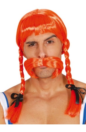Peluca Obelix Naranja