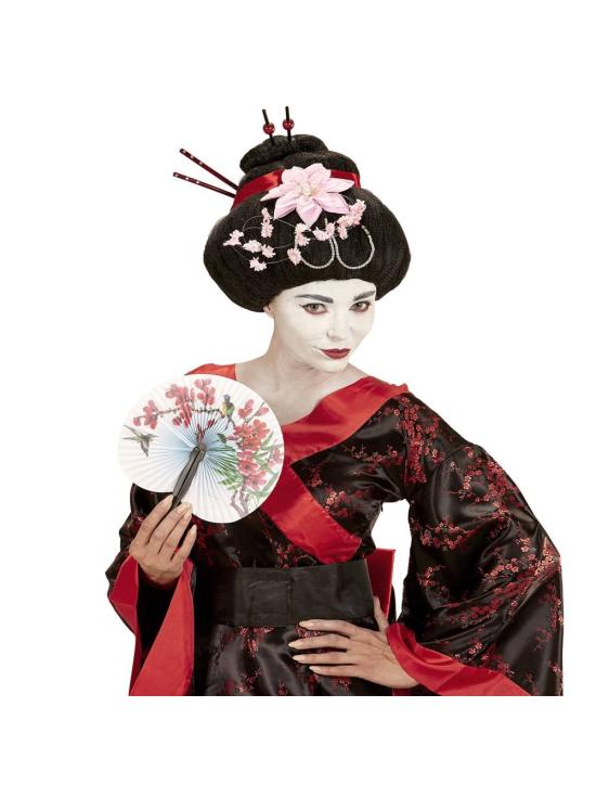 Peluca disfraces Geisha lujo.