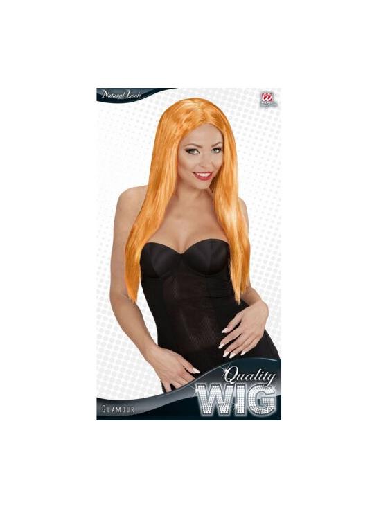 Peluca para disfraces Glamour Naranja