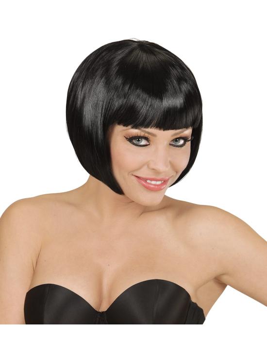 Peluca para disfraz Cabaret Negra