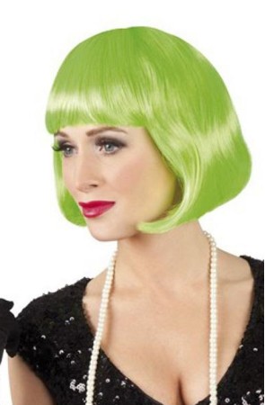 Peluca para disfraz Cabaret Verde