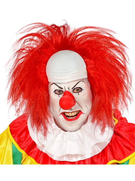 Peluca Payaso Calvo con Pelo Rojo - Disfraz de Circo y Payaso de Terror