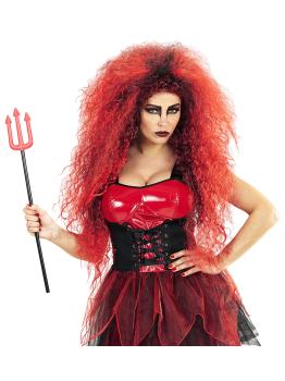 Peluca Peinado Gigante Roja: volumen extremo para un look infernal