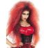 Peluca Peinado Gigante Roja: volumen extremo para un look infernal