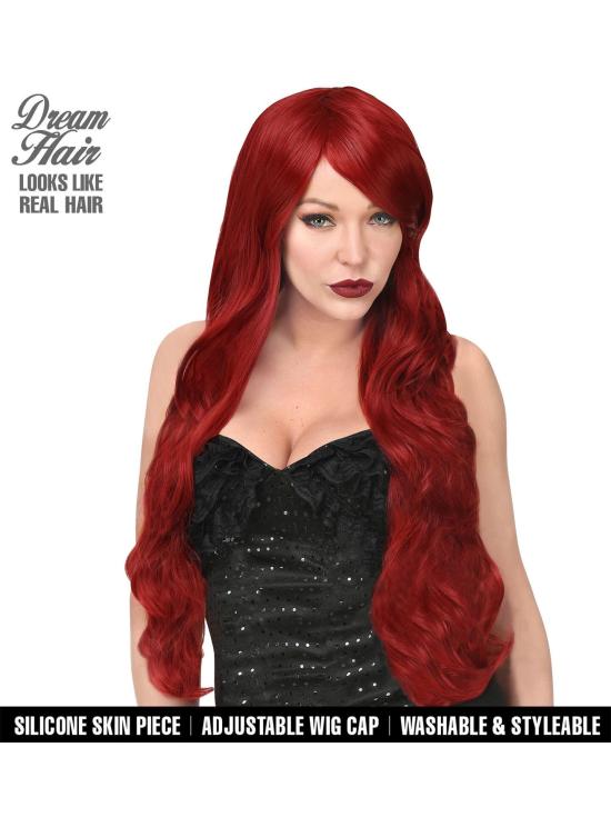 Peluca Espiral Pelirroja Larga Cosplay