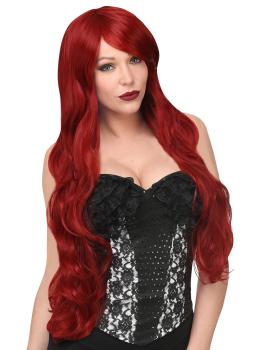 Peluca Espiral Pelirroja Larga Cosplay