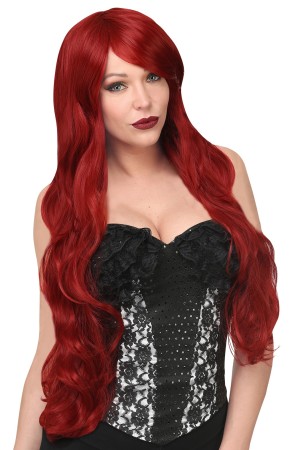 Peluca Espiral Pelirroja Larga Cosplay