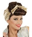 Peluca Pin Up castaña con Foulard