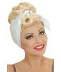Peluca Pin Up Rubia con Foulard