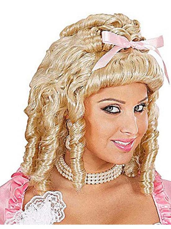 Peluca Princesa Corte con Lazo rosa.