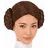 Peluca Princesa Leia Marrón con Moños Trenzados