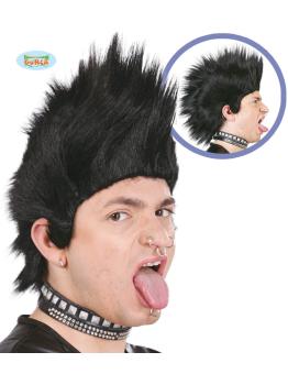 Peluca Punky Golferas  Negra