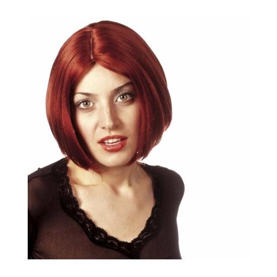 Peluca Raya corta cobriza
