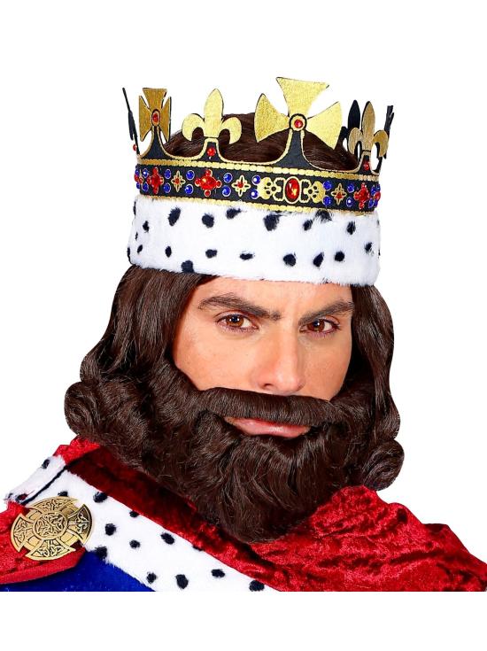 Peluca Rey Medieval con Barba.