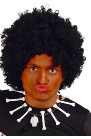 Peluca Rizos negro