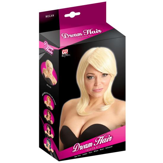 Peluca Rubia de Media Melena con Flequillo Premium Peluca Rubia de Media Melena con Flequillo Premium