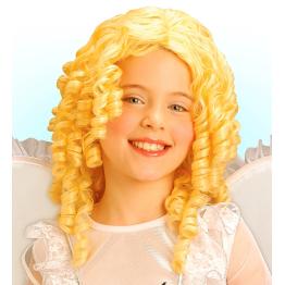 Peluca rubia infantil rizos