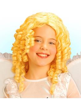 Peluca rubia infantil rizos