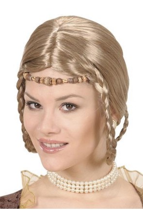 Peluca Rubia Reina del Renacimiento