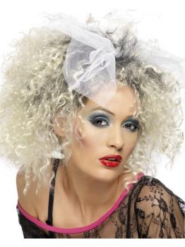 Peluca salvaje años 80 rubia