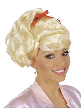 Peluca Sandy Rubia de Grease .