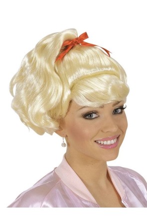 Peluca Sandy Rubia de Grease .