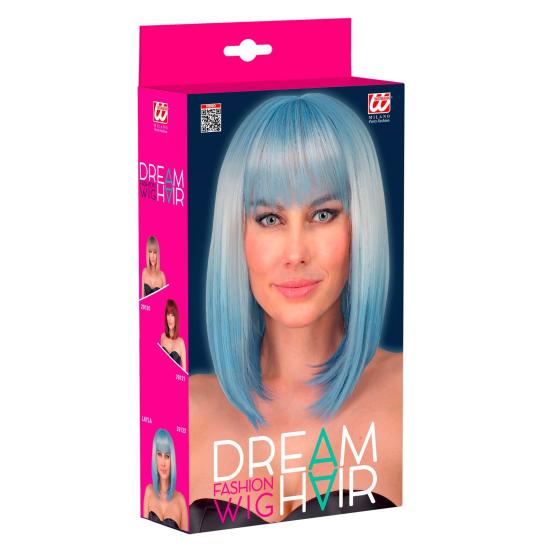 Peluca sintética estilo bob con flequillo