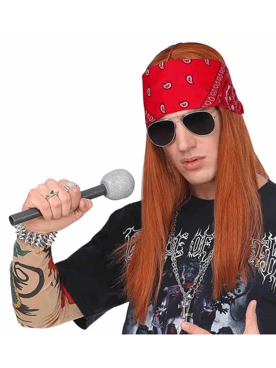 Peluca Super Estrella Rock con Gafas.