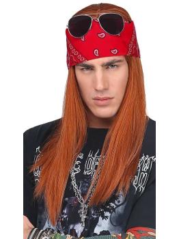 Peluca Super Estrella Rock con Gafas.