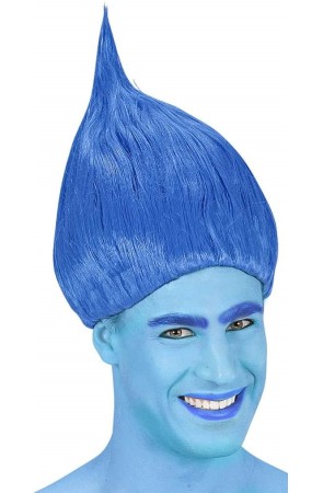 Peluca Troll Azul.