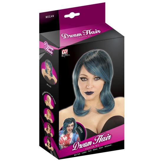 Peluca Turquesa de Media Melena con Flequillo Premium Peluca Turquesa de Media Melena con Flequillo Premium