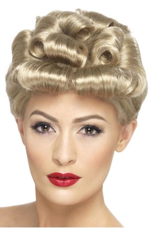 Peluca vintage años 50 rubia