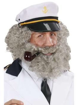 Peluca y Barba Gris para disfraz