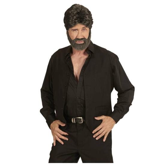 Peluca y Barba para Hombre Castaña Casual