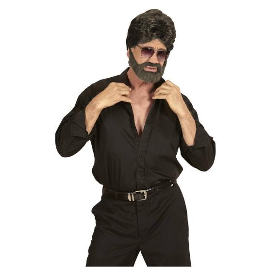 Peluca y Barba para Hombre Castaña Casual