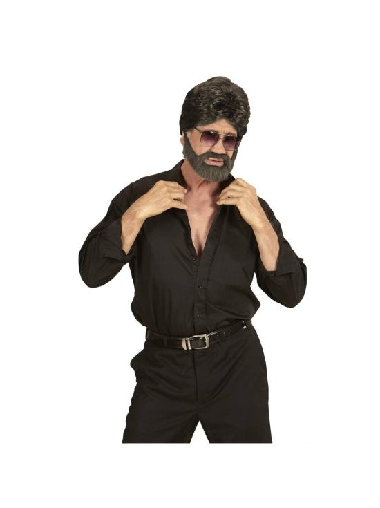 Peluca y Barba para Hombre Castaña Casual